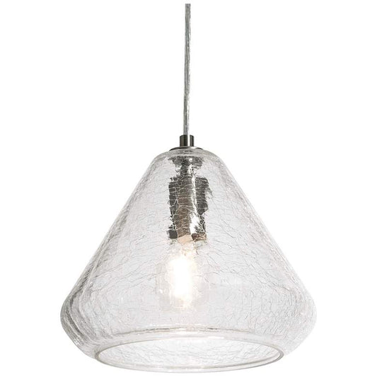 Armitage 10" Medium Base Pendant - Clear Crackle Glass