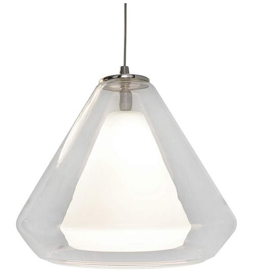 Armitage LED Pendant - 4000K - 120V - Satin Nickel - Clear