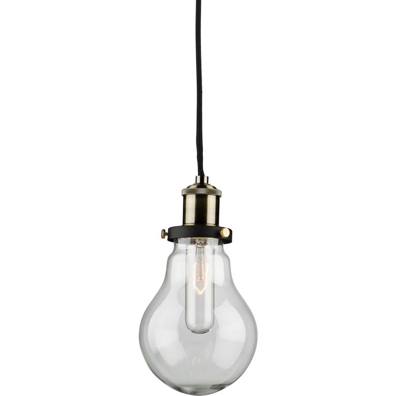 Artcraft Edison 5 1/4" Wide Matte Black Retro Mini Pendant