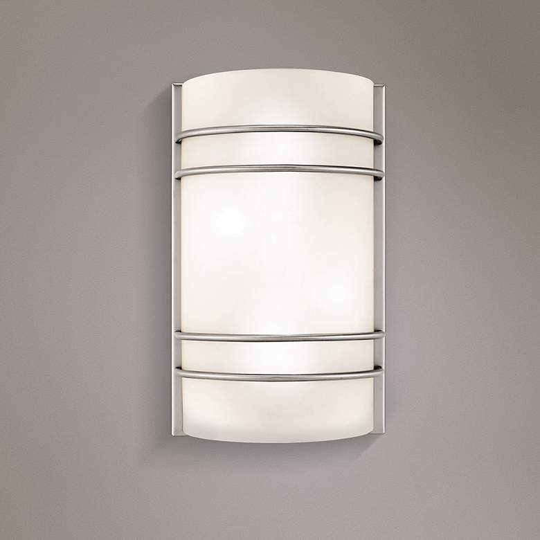 Artemis 12 1/4" High Brushed Steel Metal Wall Sconce