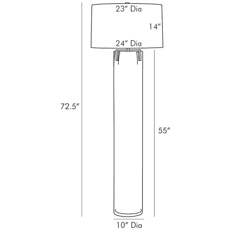 Arteriors Home Dale Clear Glass Cylinder Column Floor Lamp