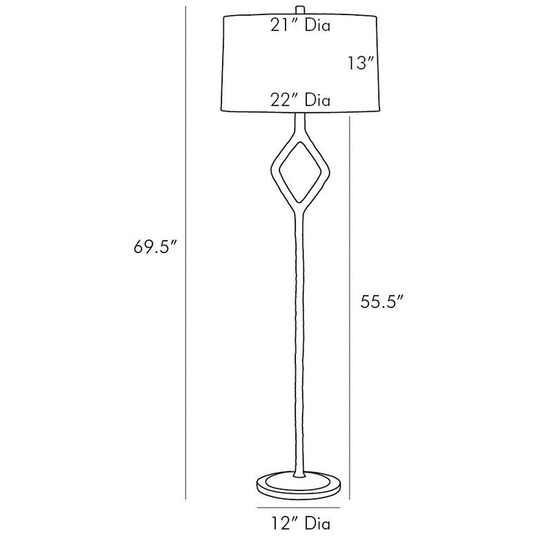 Arteriors Home Denzel Natural Iron Diamond Floor Lamp