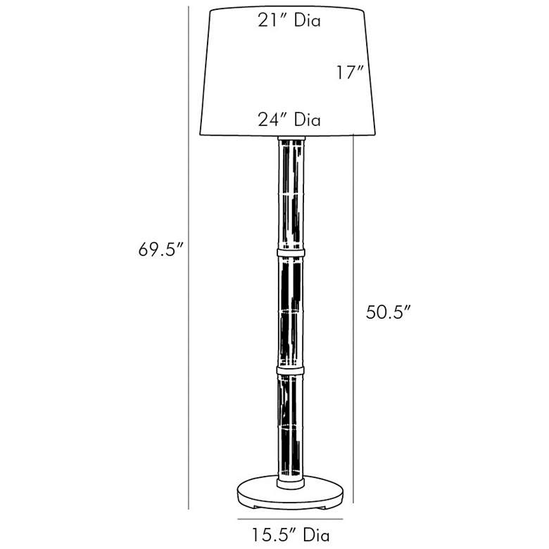 Arteriors Home Panama Natural Rattan Column Floor Lamp