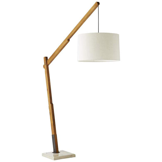 Arteriors Home Sarsa Natural Wood Fixed-Angle Floor Lamp