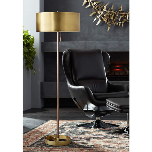 Arteriors Home Violetta Antique Brass Floor Lamp