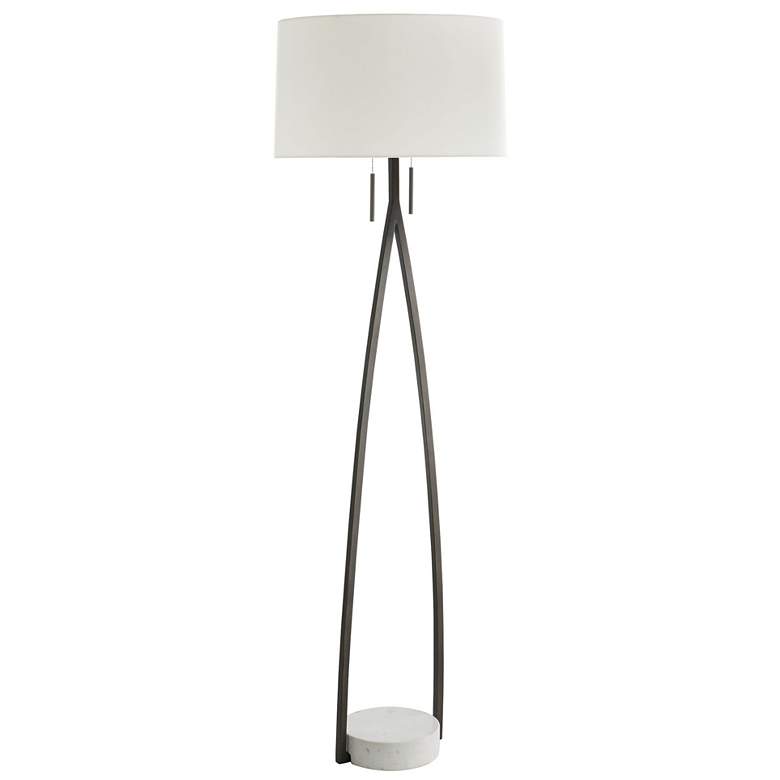 Arteriors- Kenna Floor Lamp- 70" Bronze, White Marble