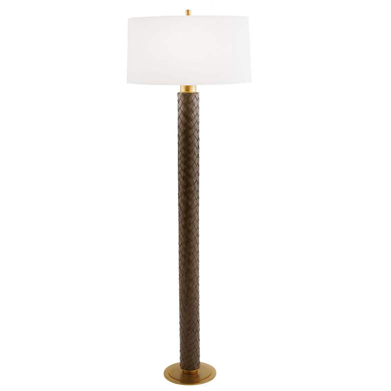 Arteriors- Ropata Lamp- 68" Chestnut Leather