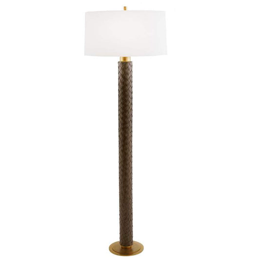Arteriors- Ropata Lamp- 68" Chestnut Leather