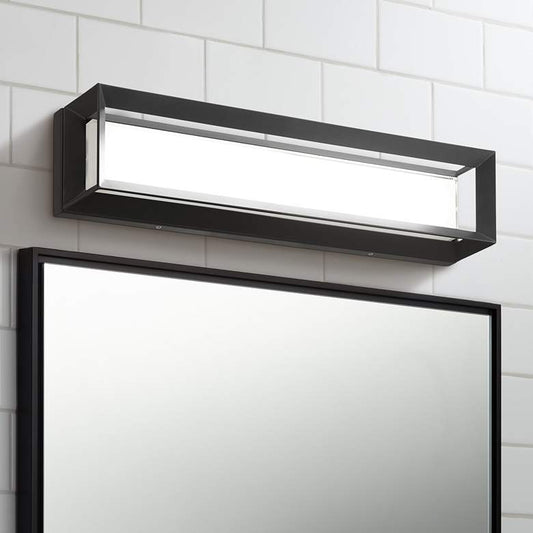 Averton 22" Wide Coal Metal Rectangular LED Bath Light