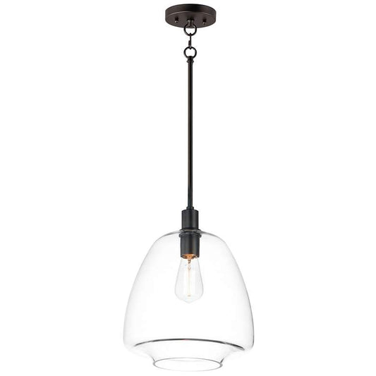 Babylon 1 Light 11.5" Wide Black Pendant Light
