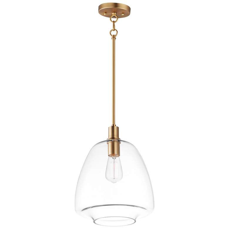 Babylon 1 Light 11.5" Wide Satin Brass Pendant Light
