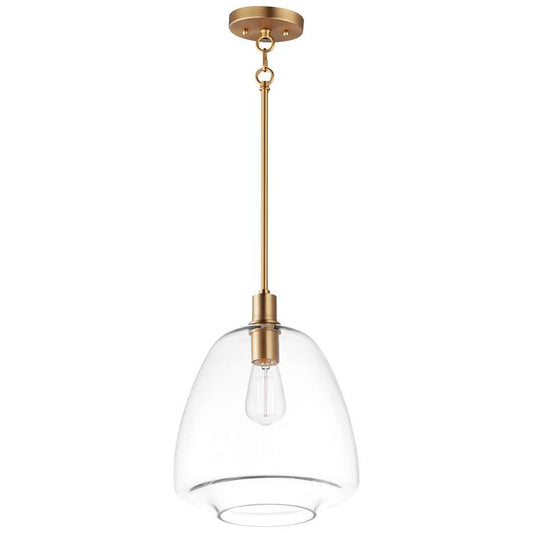 Babylon 1 Light 11.5" Wide Satin Brass Pendant Light