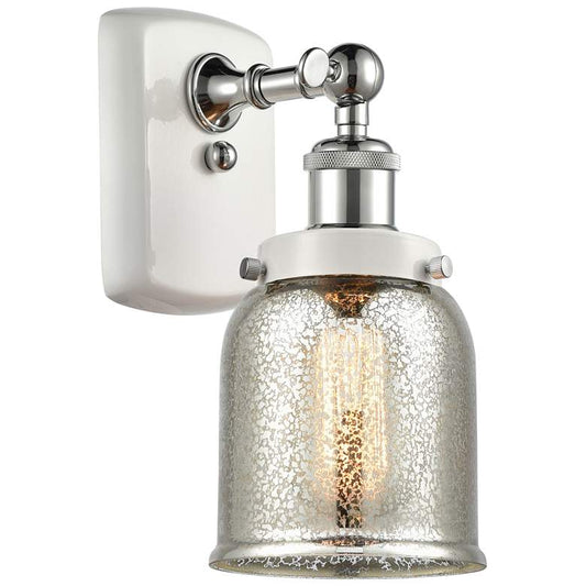 Ballston Urban Bell 5" Incandescent Sconce - White & Chrome - Mercury