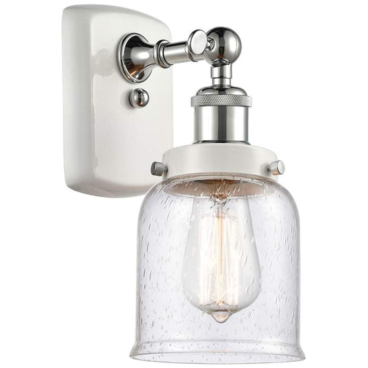 Ballston Urban Bell 5" LED Sconce - White & Chrome Finish - Seedy
