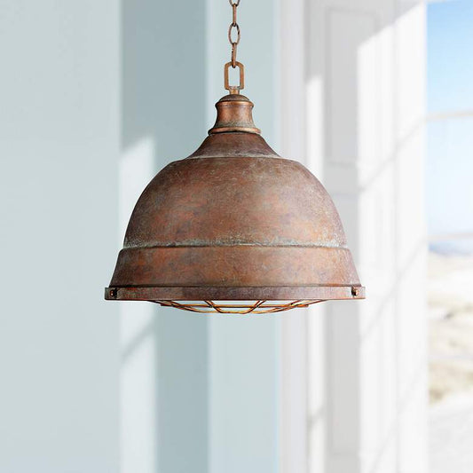 Bartlett 16 1/2" Wide  Patina Pendant Light