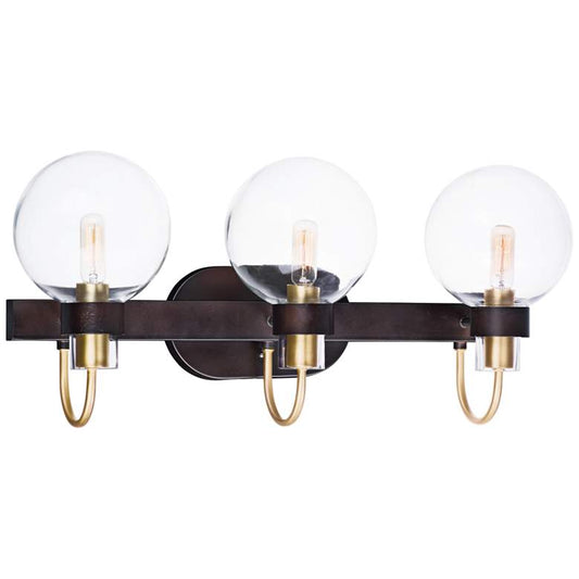 Bauhaus 23" Wide Bronze 3-Light Bath Light