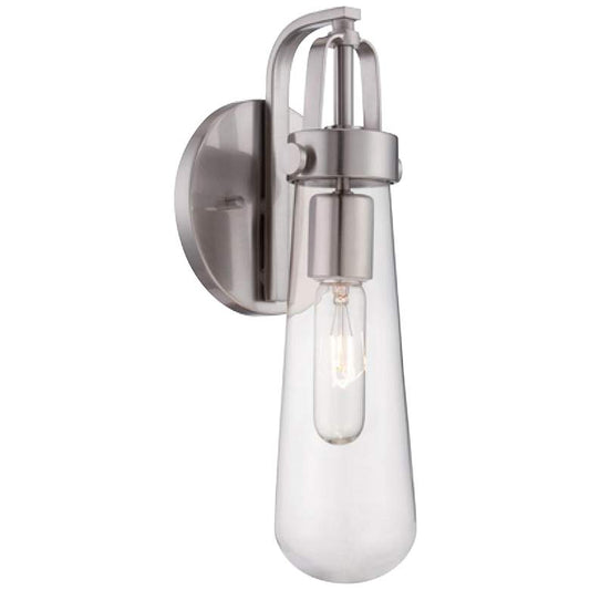 Beaker 14 1/4" High Brushed Nickel Wall Sconce