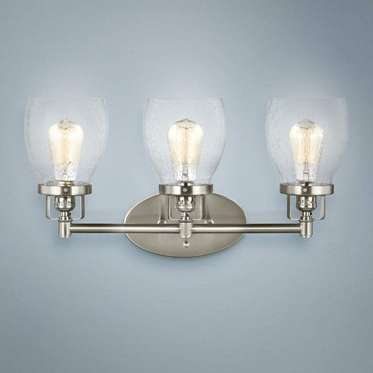 Belton 21" Wide Brushed Nickel 3-Light Bath Light