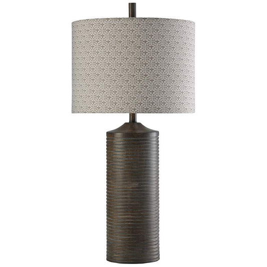 Berkley Dark Charcoal Lazer Cut Metal Uplight Floor Lamp