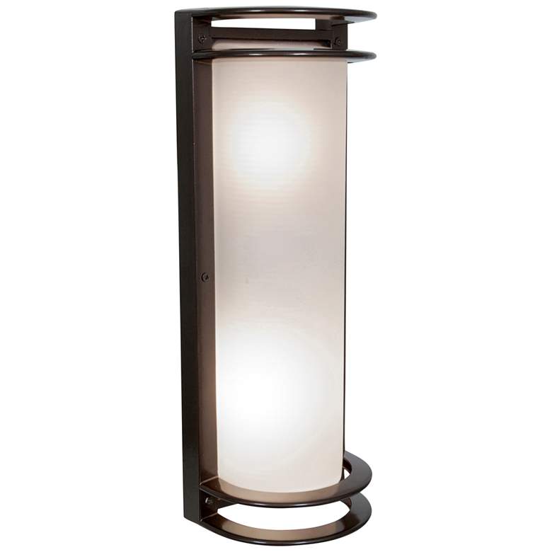 Bermuda 16 3/4" High Bronze Bulkhead LED Outdoor Wall Light