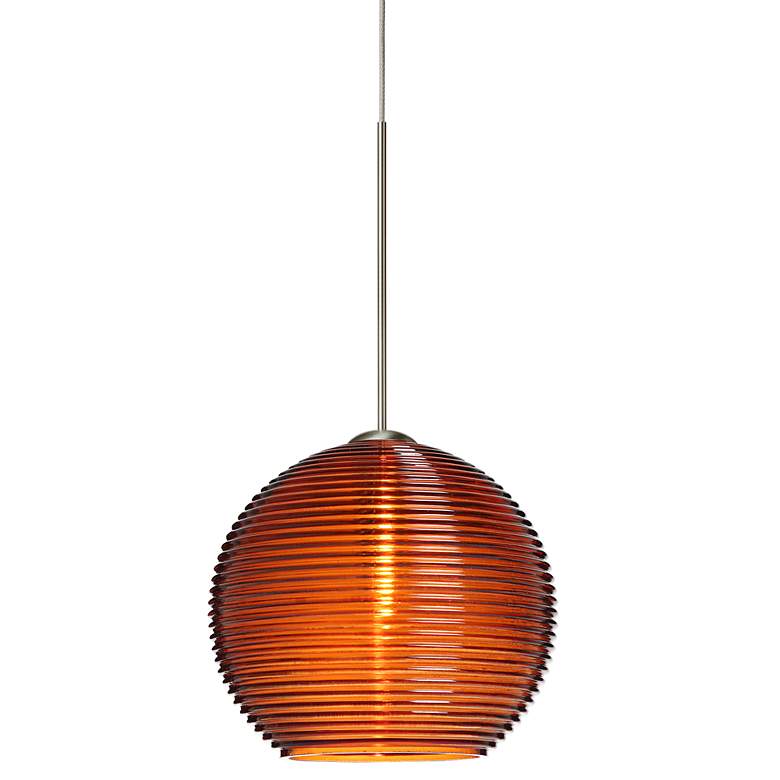 Besa Kristall 6" Wide Amber Mini Pendant