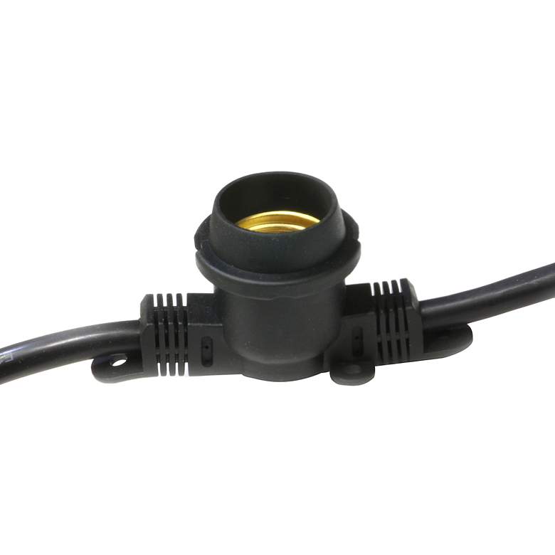 Black 100-Foot 50-Light DIY String Light Kit