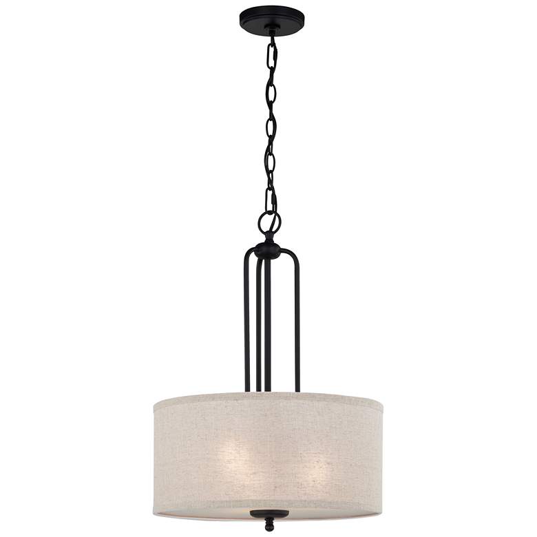 Blanche 3-Light Matte Black Pendant