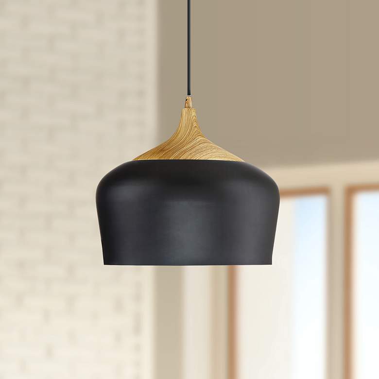 Blend 11 3/4" Wide Black Metal LED Mini Pendant