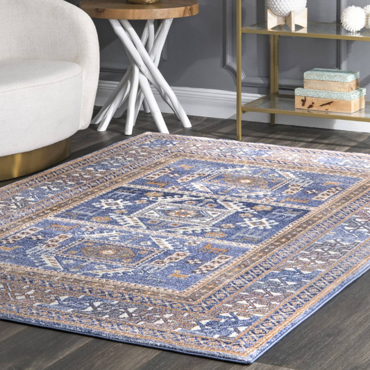 Blue Bohemian Pattern Soft Area Rugs