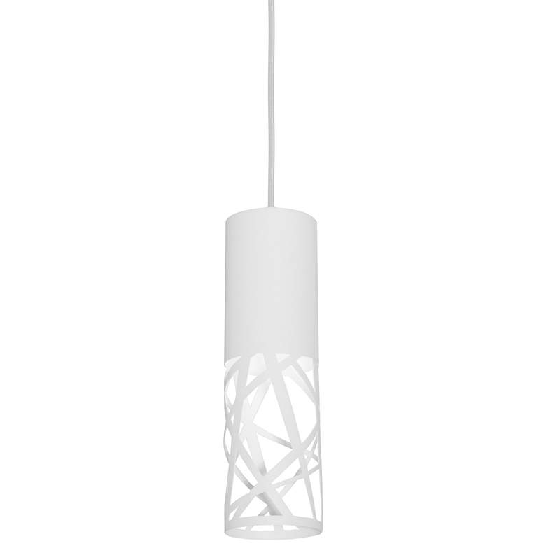 Boon 3 1/2" Wide Cut Metal Cylinder LED Mini Pendant