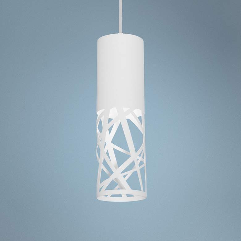 Boon 3 1/2" Wide Cut Metal Cylinder LED Mini Pendant