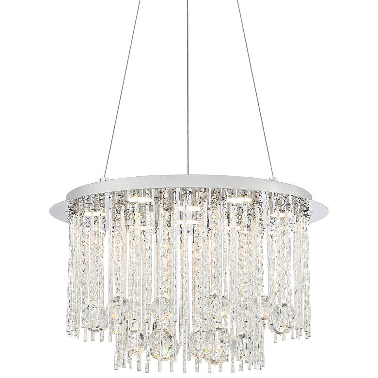 Boyne 17 3/4" Wide Chrome and Crystal LED Pendant Light