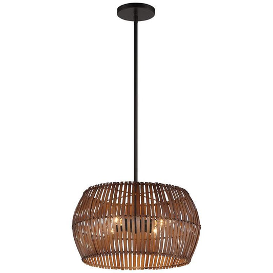 Brentwood Shore 16" Wide Black Pendant Light