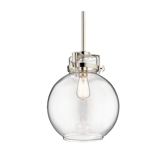 Briar 12" Wide Polished Nickel Mini Pendant w/ Round Shade