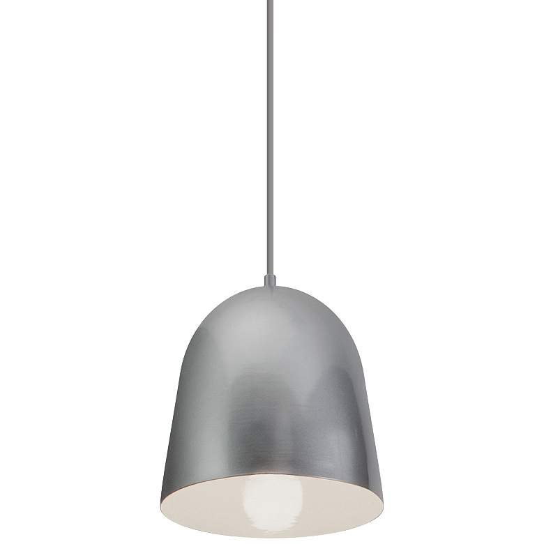 Brooklyn 9 1/2" Wide Silver Metal Dome Mini Pendant Light