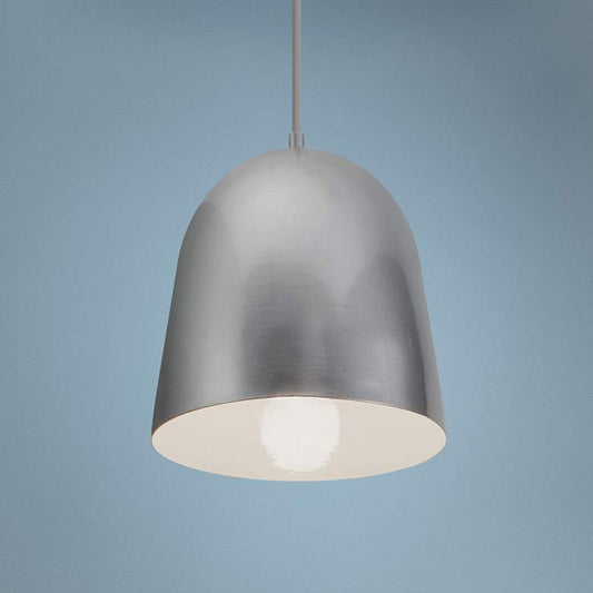 Brooklyn 9 1/2" Wide Silver Metal Dome Mini Pendant Light