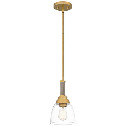Burkett 1-Light Light Gold Mini Pendant