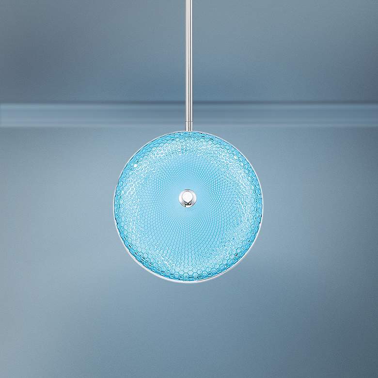 Caledonia 10"W Honeycomb Glass LED Mini Pendant Light