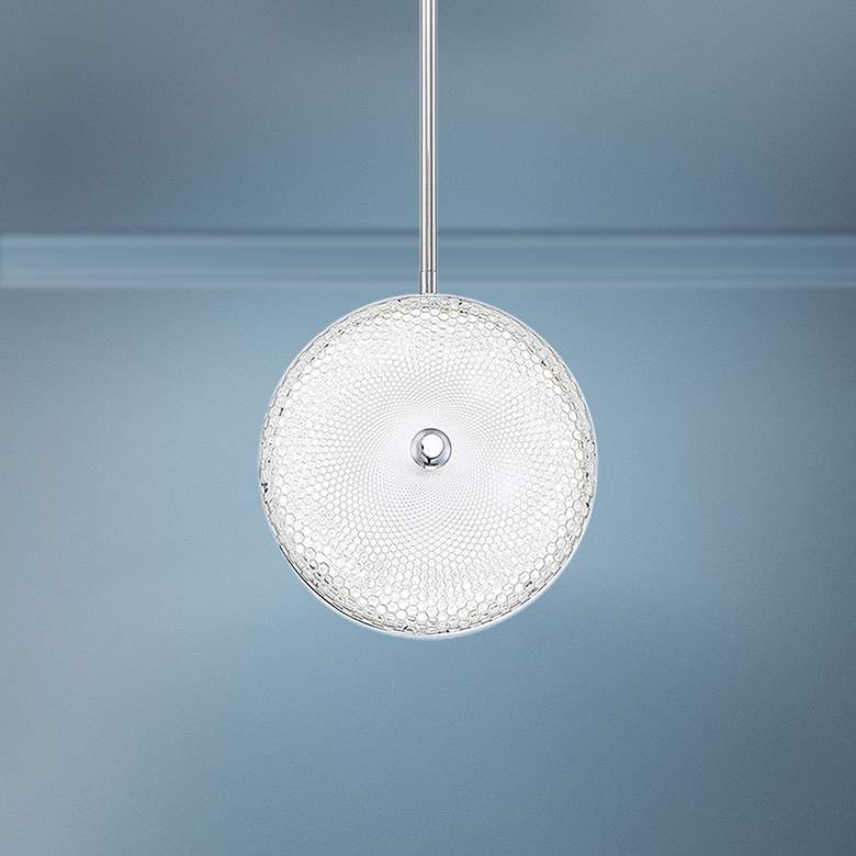 Caledonia 10"W Honeycomb Glass LED Mini Pendant Light