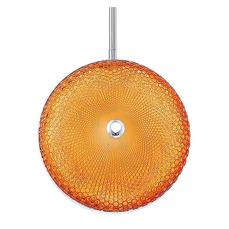Caledonia 10"W Orange Honeycomb Glass LED Mini Pendant Light