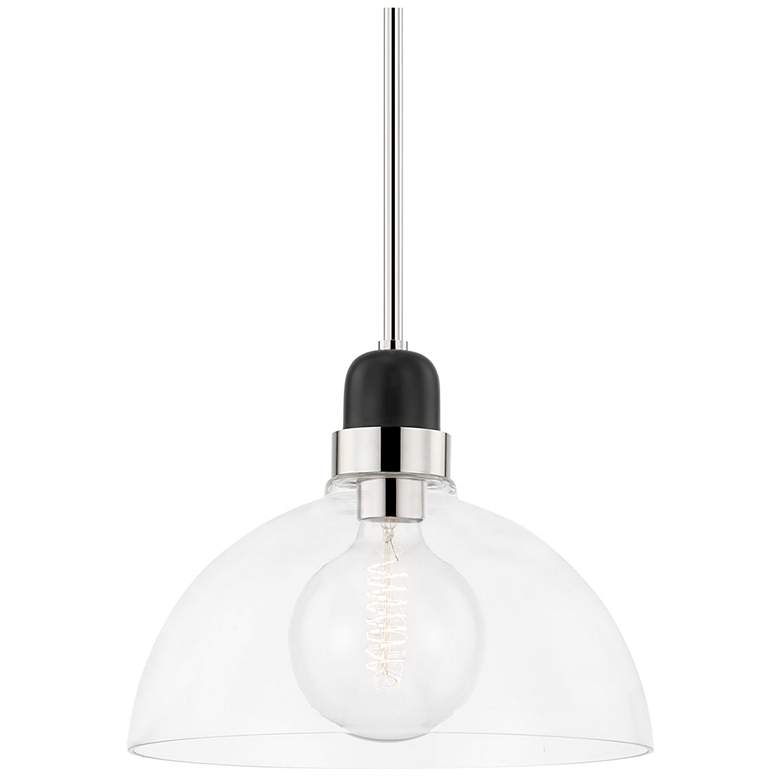 Camile 1 Light Large Pendant - Polished Nickel