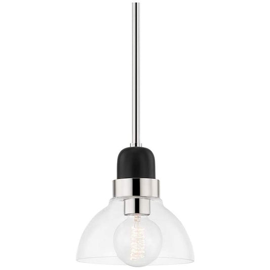 Camile 1 Light Small Pendant - Polished Nickel