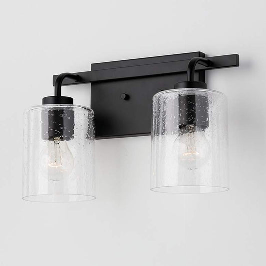Capital Greyson 9 1/4" High Matte Black 2-Light Wall Sconce