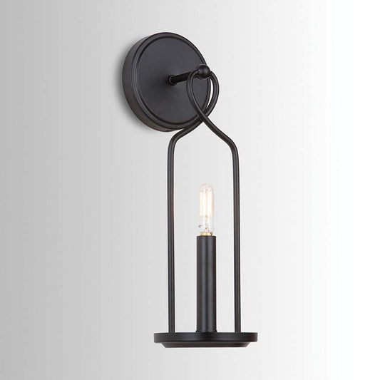 Capital Sonnet 16 1/4" High Matte Black Metal Wall Sconce