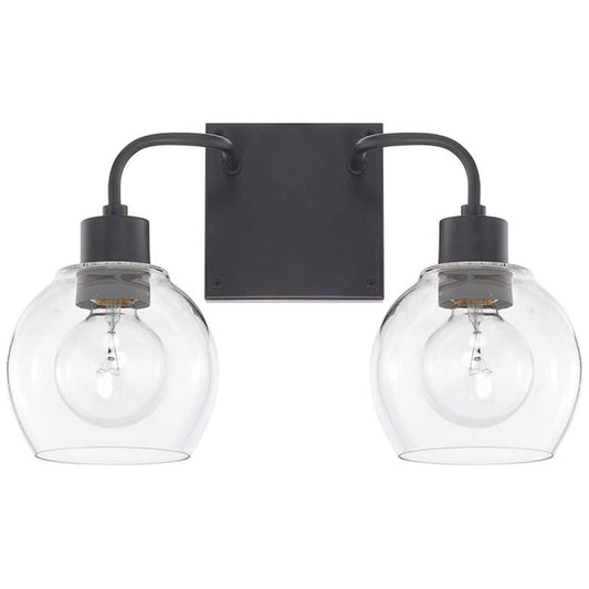 Capital Tanner 9 3/4" High Matte Black 2-Light Wall Sconce
