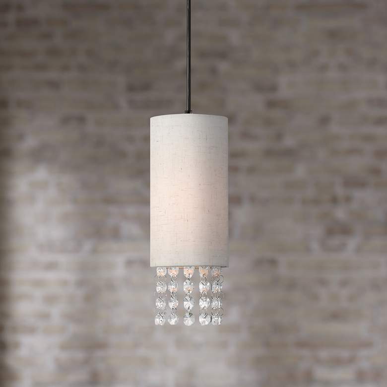 Carlisle 4 3/4" Wide English Bronze and Crystal Mini Pendant