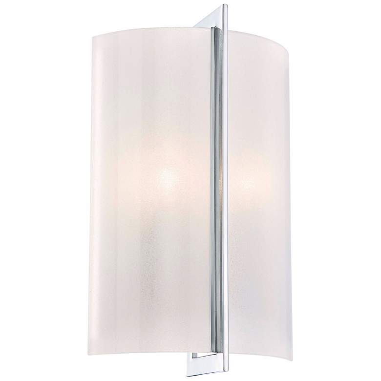 Carte Bath 14 3/4" High Chrome and Iris Glass Wall Sconce