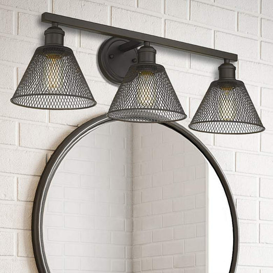 Carver 27 1/2" Wide Rubbed Bronze 3-Light Bath Light