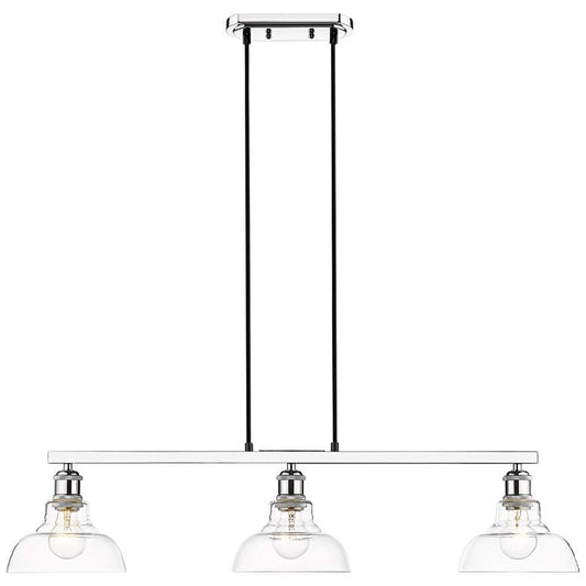 Carver 35 1/2" Wide Chrome Linear Pendant Light