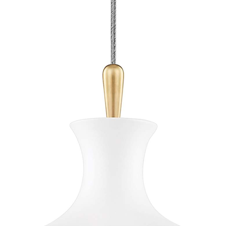 Cassidy 15" Wide Aged Brass and Soft White Pendant Light